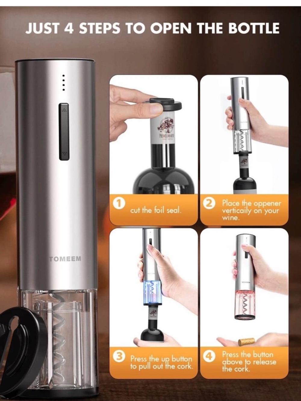 Electric Wine Opener Set - Picture 6 of 8